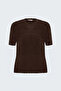 Bearded Short Sleeve Knitwear - Brown - 3