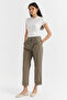 Women's Pleated Detailed Folded-Leg Trousers - 2
