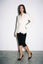 Cream long sleeve blouse with tie detail - 2