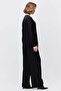 Women's Wide Leg Satin Textured Trousers - 4