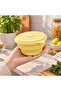 Mori 400 ml (1 Pc) Air-Tight Round Collapsible Silicone Storage Container and Bowl, Platinum Silicone, Bpa-Free, Microwave and Freezer Compatible, Lm0012/20 - 2