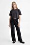Girls' Elastic Waist Wide Leg Pants - 4