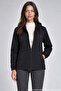 Women's Black Waterproof and Windproof Lined Hooded Raincoat - Windbreaker - 4
