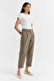 Women's Pleated Detailed Folded-Leg Trousers - 4