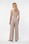 Women's Wide Leg Pants with Elastic Waist - 3