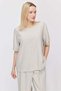 Women's Crinkle Textured Crew Neck Blouse - 3
