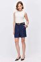 Women's Linen Blend Pleated Shorts - 4