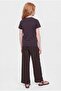 Girl's Elastic Waist Striped Wide-Leg Pants - 3