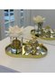 Oval Model Mirror Presentation Tray Decor Gold 25 cm - 2
