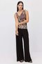 Women's Asymmetrical Collar Patterned Blouse - 7