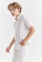 Boy's Collared Buttoned Textured Shirt - 4