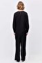 Women's Wide Leg Satin Textured Trousers - 5