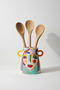 Ceramic Countertop Spoon Holder & Vase |   Kuşkulu Ethic |   Kitchen Organizer |   17X13 cm |   Unique |   Handmade |   Multicolor |   Artistic - 5