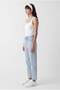 Women's Square Neck Ribbed Strap Tank Top - 2