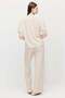 Women's Comfortable Cut Textured Pants with Elastic Waist - 5
