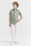 Boy's Textured Short Sleeve Shirt - 6
