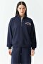 Women's high collar half zip sweat top rk0301 - 3