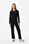 Girl's White Striped Wide-Leg Pants - 2