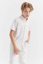 Boy's Collared Buttoned Textured Shirt - 3