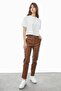 Women's Belt Detailed Leather Trousers - 3