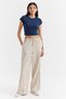 Women's Striped Detail Cotton Pants - 4