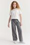 Girl's double waist detailed tie-up pants - 2