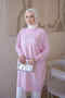 Pink Crew Neck Stone Embroidered Tunic - 4