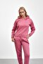 Dusty Rose Three-Thread Brushed Inside Compact Tracksuit Set - 3