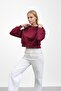 Burgundy Hooded Inside Sh Fleece-Lined Three Thread Sweatshirt