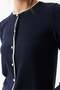 Women's Pique Knitted Band-Style Crocheted Cardigan with Circular Neckline Em1197 - 7
