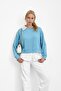 Baby Blue Shirt Paneled Modal Sweat - 5