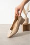 Pointed Toe Buckle Detail Women's Short Heeled Shoes - 3
