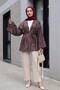 Ethnic Patterned Lace-Up Kimono -Brown - 4