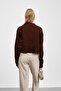 Brown Collar Tie-Up Buttoned Knitwear Cardigan - 4