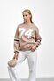Mink Front and Arm Printed Three Thread Sweat