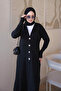 Black V-Neck Mercerized Cardigan - 3