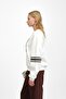Ecru Front and Sleeve Printed Three Thread Sweat - 2