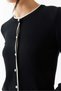 Women's Pique Knitted Band-Style Crocheted Cardigan with Circular Neckline Em1197 - 7