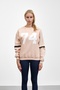 Salmon Front and Arm Printed Three Thread Sweat - 2