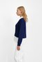 Navy Blue Shirt Paneled Modal Sweat - 3
