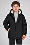 Boy's Fur Lined K Hooded Comfortable Fit Water and Windproof Winter Coat - 3