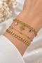 Women's Gold Knot Detail Adjustable Handcuff Bracelet