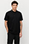 Men's T-Shirt with Buttoned Collar and Contrast Color Details - 2