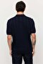 Men's Knitwear Polo Collar Ribbed T-Shirt - 6