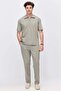 Men's Polo Collar T-Shirt with Minimal Side Slit Detail - 6