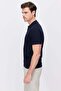 Men's Textured Knitwear Polo Neck T-Shirt - 3