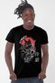 Cat Samurai Black Short Sleeve Men's T-shirt