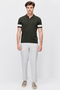Men's Buttonless Polo Collar Knitwear T-Shirt - 8