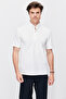 Men's Textured Polo Neck T-Shirt
