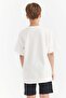 Boy's T-Shirt with Embossed Lettering Print Detail - 5